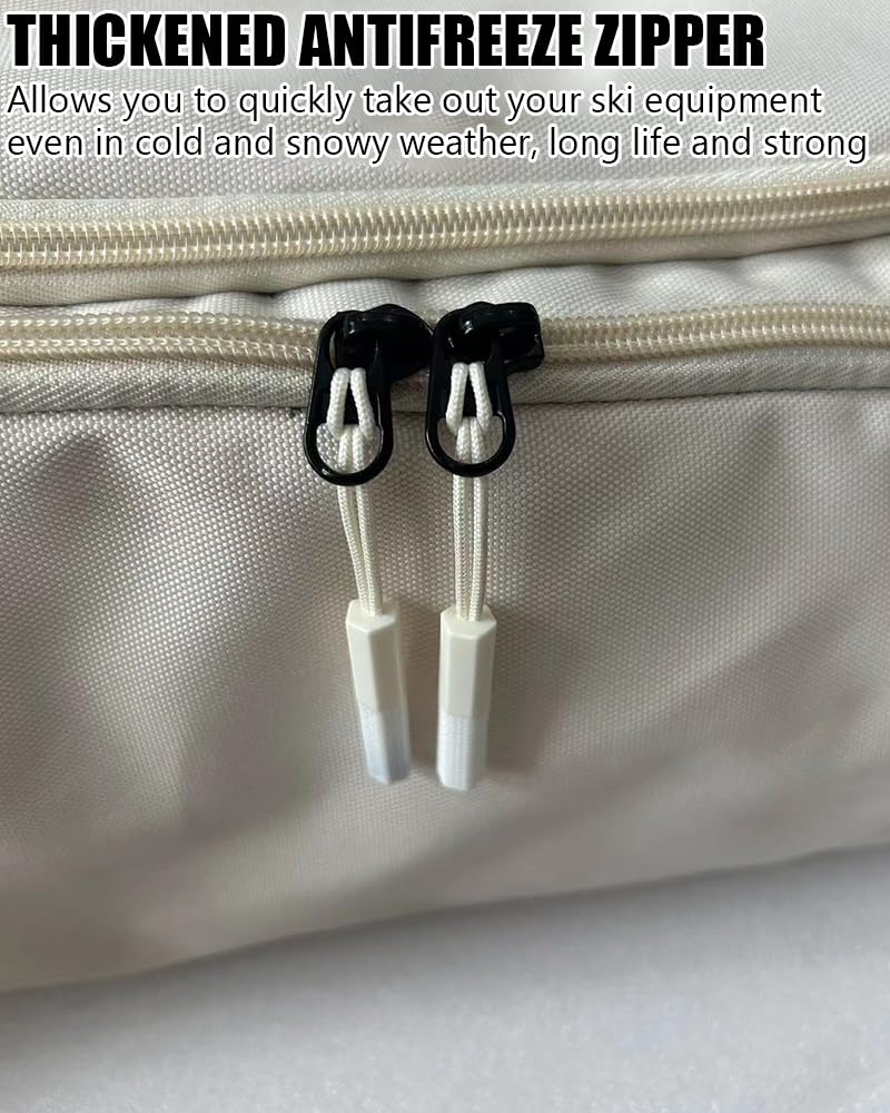 Rolling Ski -Rucksack, Mobiler Snowboardbeutel Für Flugreisen, Tragbarer Gepolsterter Snowboardbeutel, Großer Kapazität Wasserfestem Snowboard -Rucksack Mit Rädern