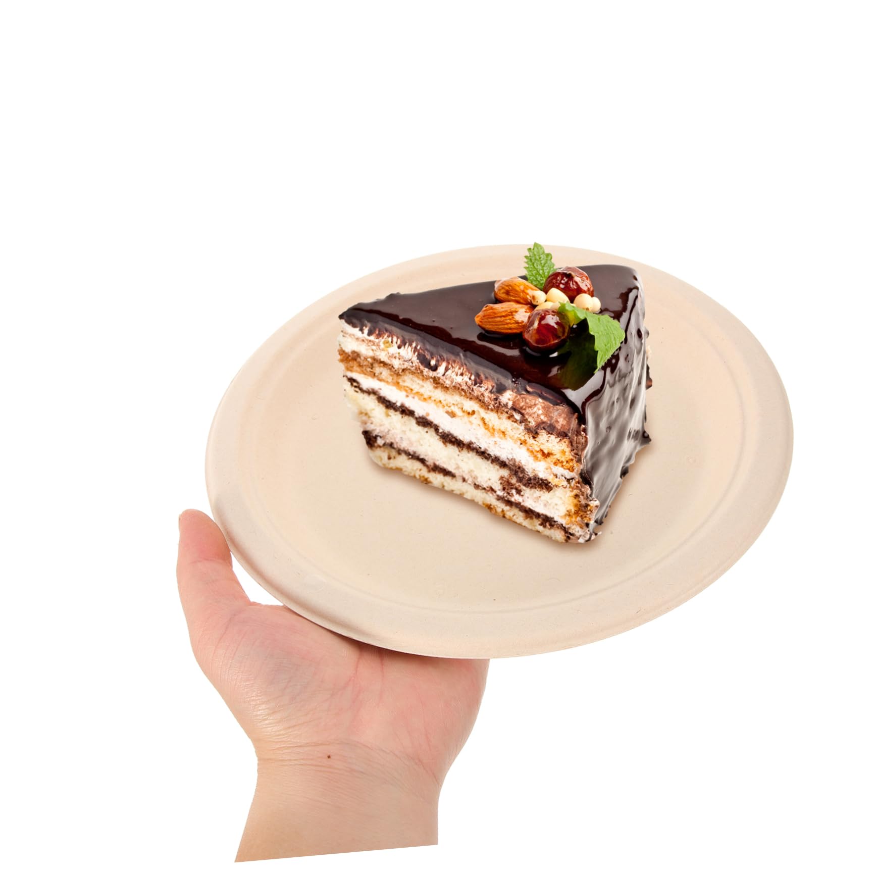 PACKOVE Pappteller aus Papier 50 Stück Stabil und Praktisch für Partys Grillabende Hochzeiten Picknicks und Desserts