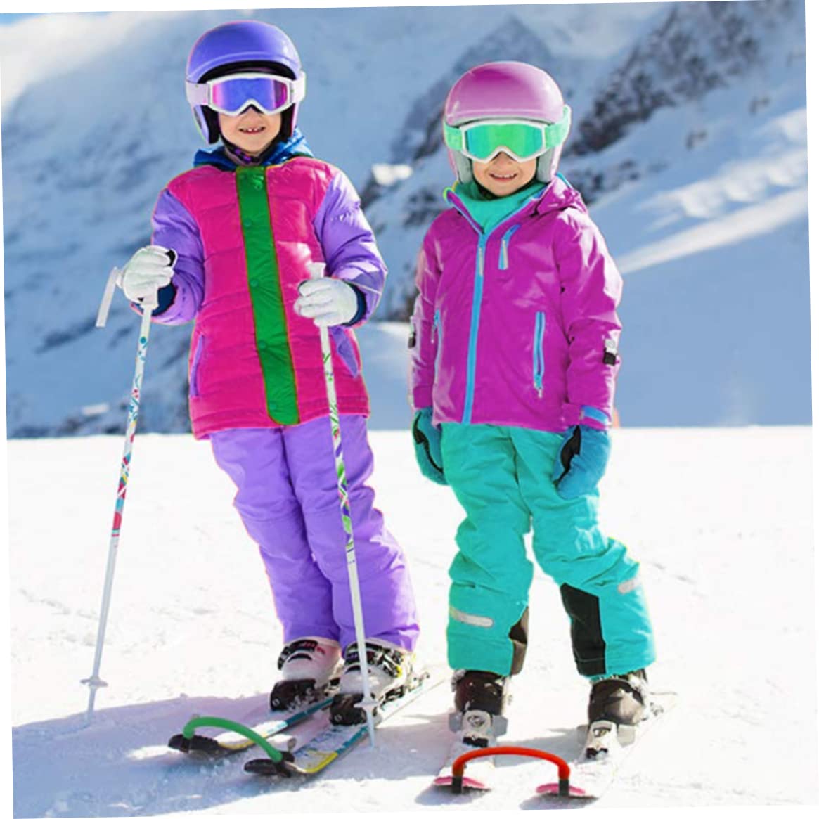 Ski Tip Connector, Draagbare Fijn Vervaardigde Snelheidsregeling Ski-trainingshulpmiddel Compact Professional voor Kinderen (Rood Ski Tip Connector, Draagbare Fijn Vervaardigde Snelheidsregeling Ski-trainingshulpmiddel Compact Professional voor Kinderen (Rood