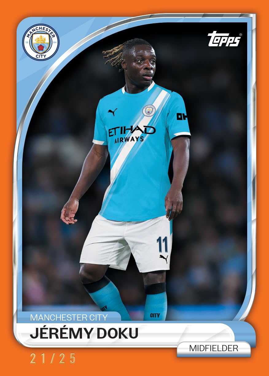 Boîte collector Manchester City 2025/26 – Contient 35 cartes, y compris les LE et les parallèles