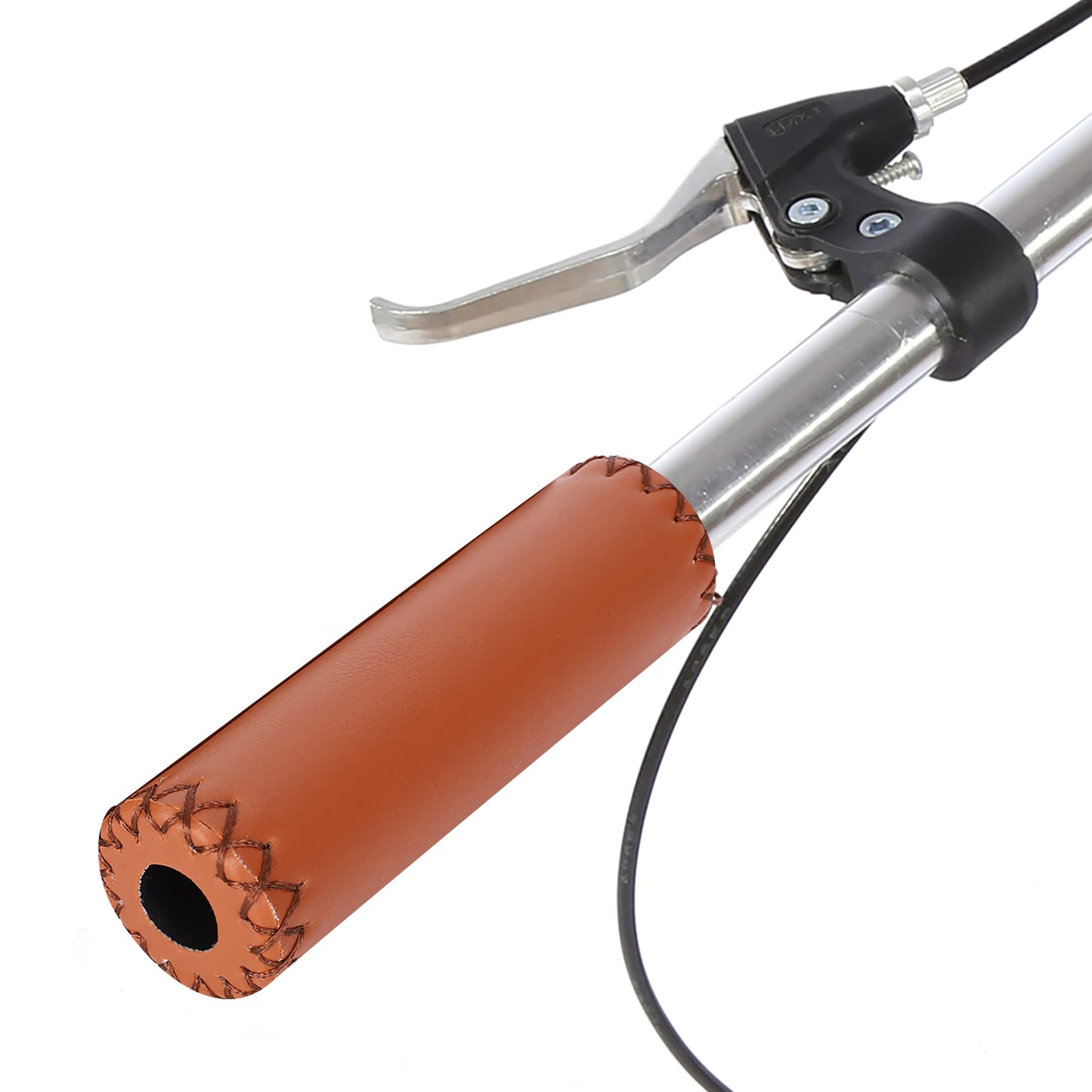 Poignées Vélo Rétro – 1 Paire En Cuir Synthétique 3 Couleurs (noir/marron/café), Ergonomiques, Diamètre 3,3 Cm