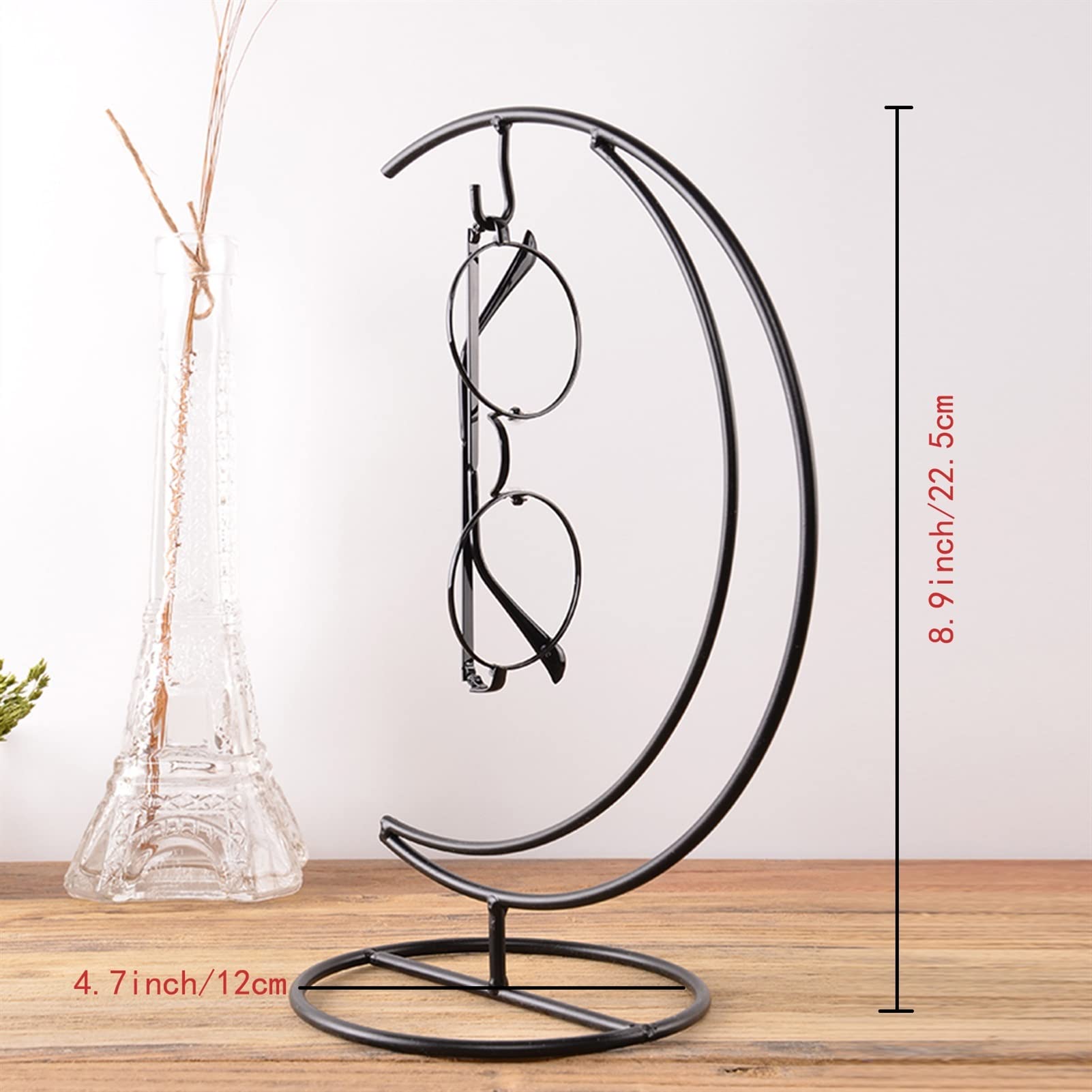 Brillenhalte 2 stücke kreative mond gläser Display Stand schmiedeeisen Regal anzeige hängende hügelshalterung Fenster dienste personalisierte dekorative Requisiten Brillenständer