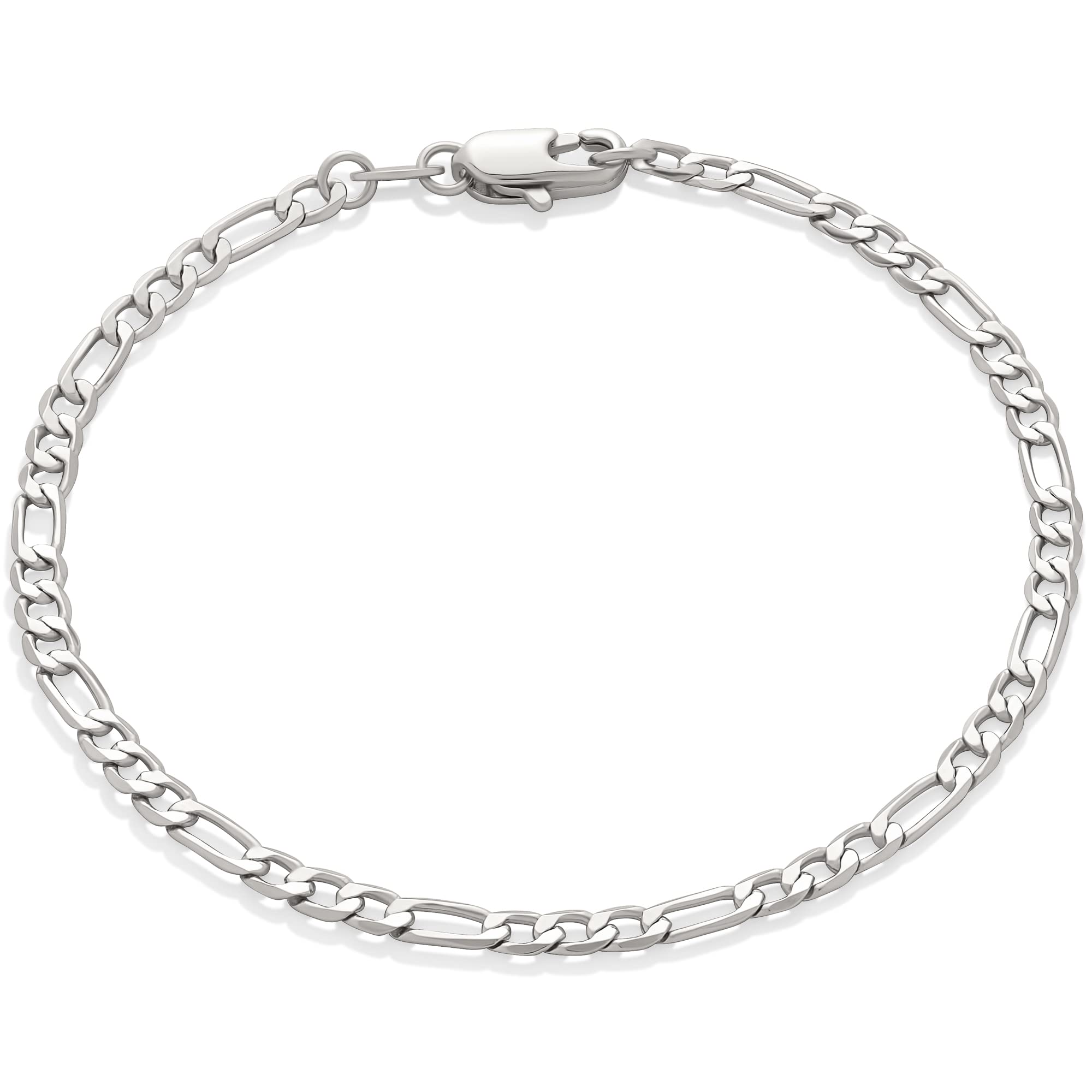 - 14K Gold Plated Figaro Chain Bracelet