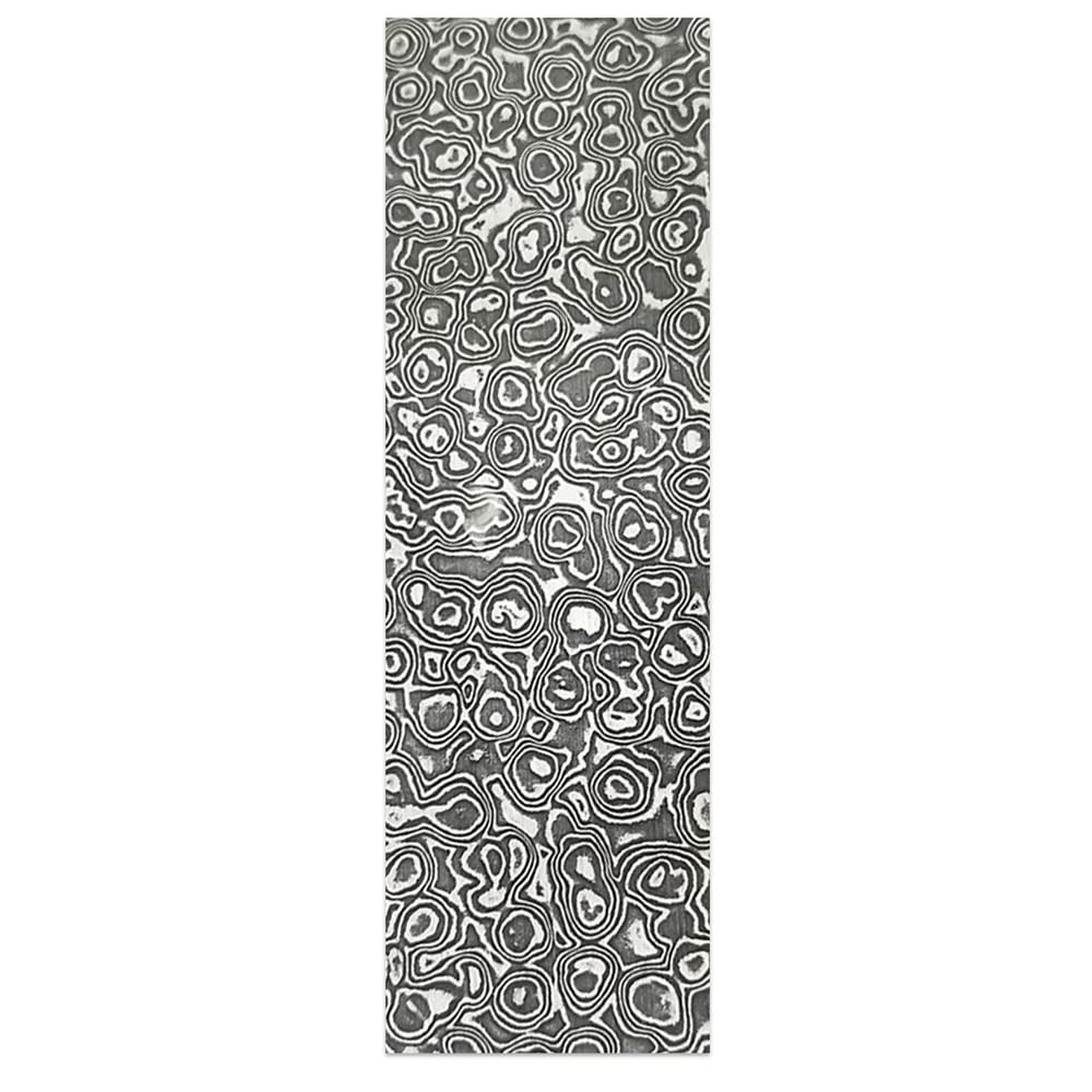Irovami Damascus Steel Billet Sandwich Plate Material Patterned Steel Quenched Smoothed for Make Cutter Multipurpose