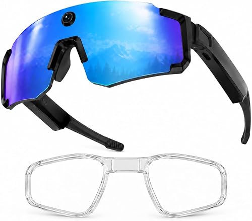 M14 AI Smart Sports Glasses with 8MP Camera & Open-Ear Audio, Bluetooth 5.4, 1080p video, Bluetooth 5.4, IPX4 splash resistance, supporting Real-time translation & voice assistant via APP.