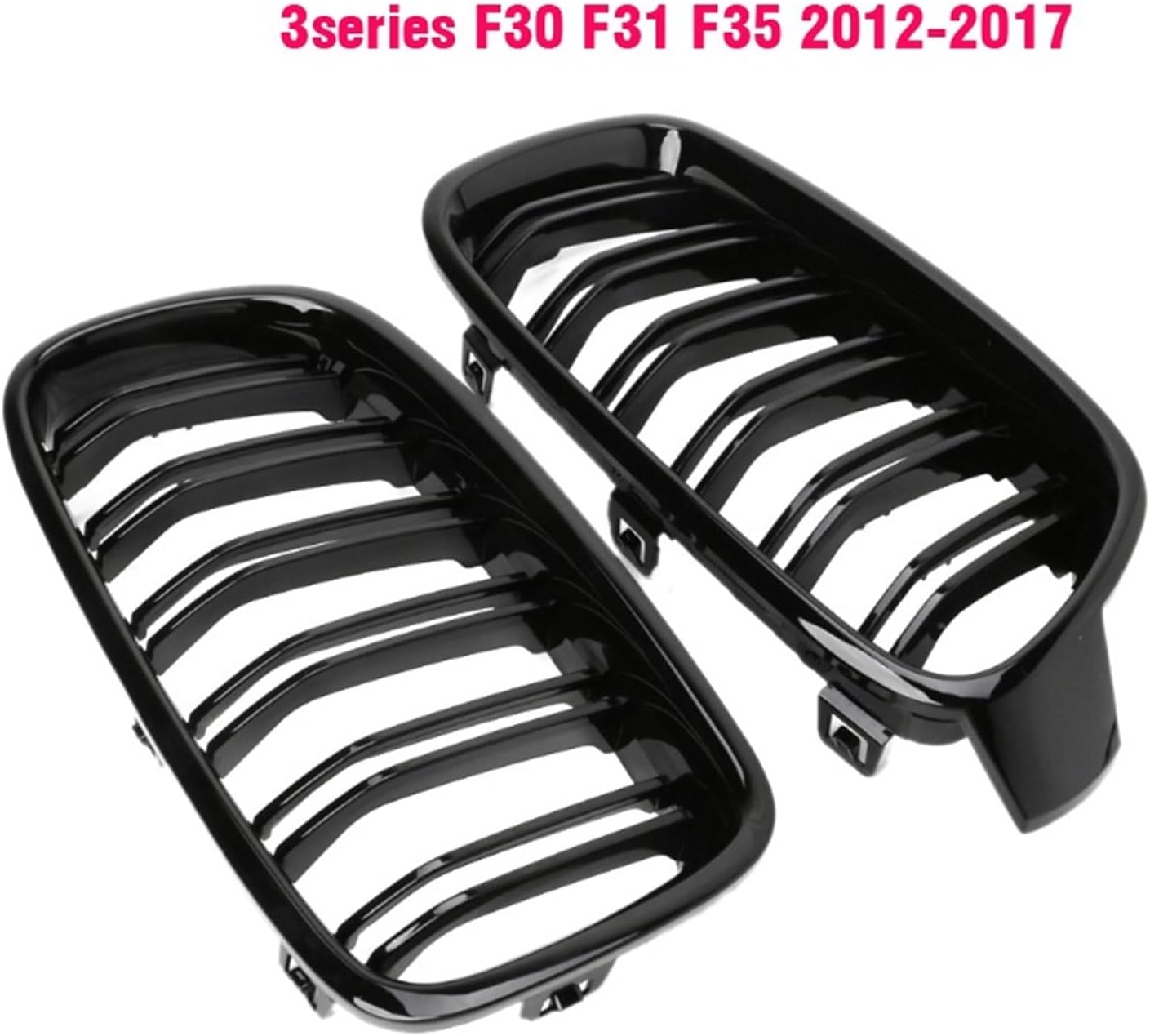 Gloss Black Car Front Sport Grill Kidney Grilles Grill Compatible with BMW 3-Series F30 F31 F35 320i 320d 325i 2013-2019