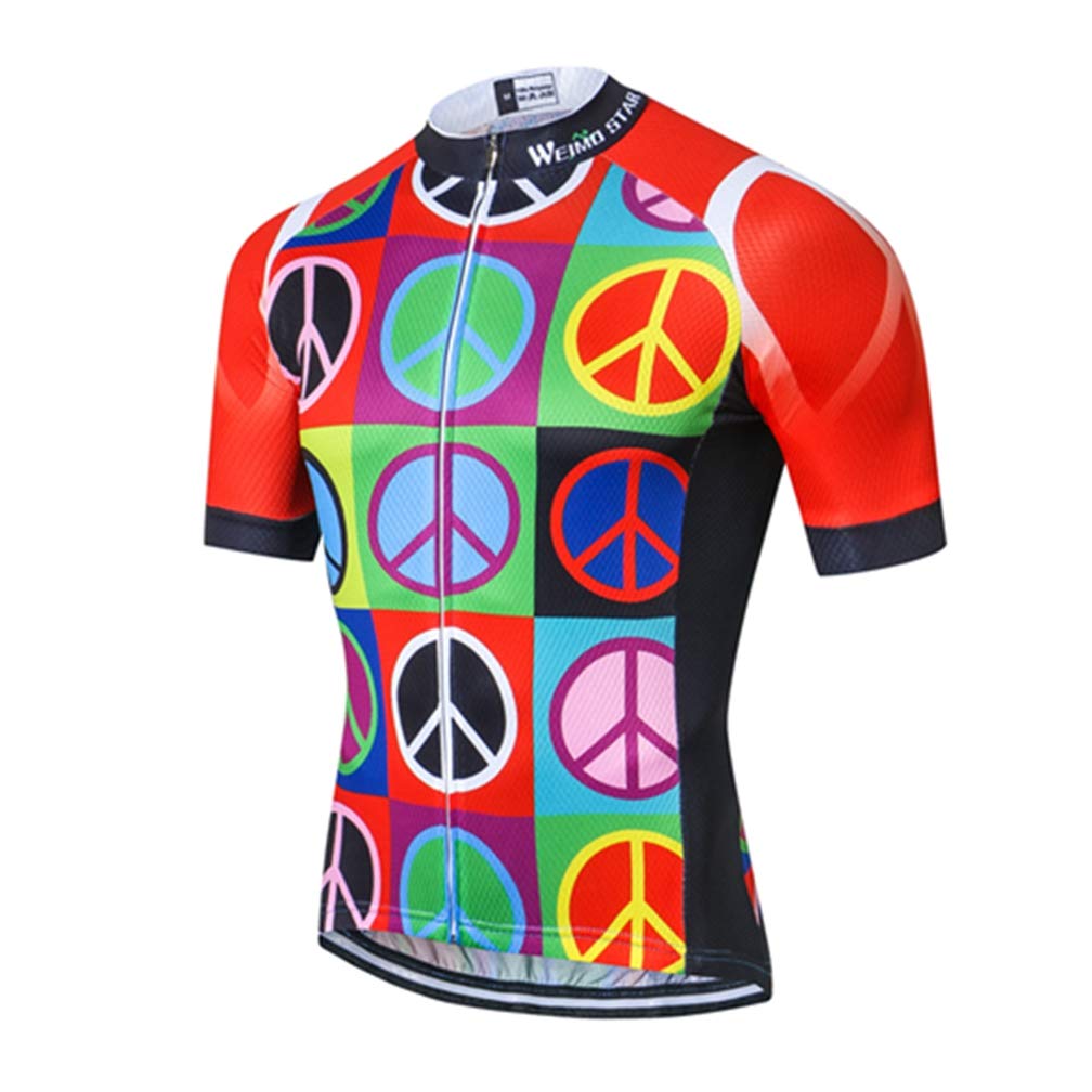 Mens Cycling Jersey Shirt,2020 Short Sleeve Bike Jersey Riding Tops Outdoor MTB Cycling Clothing, Multi, XX-Large