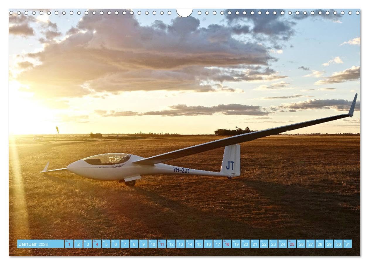 Segelflug - Den Traum vom Fliegen erfüllen (Wandkalender 2026 DIN A3 quer), CALVENDO Monatskalender: Nahezu schwerelos dem Himmel entgegen - das ist Segelfliegen! (CALVENDO Sport)