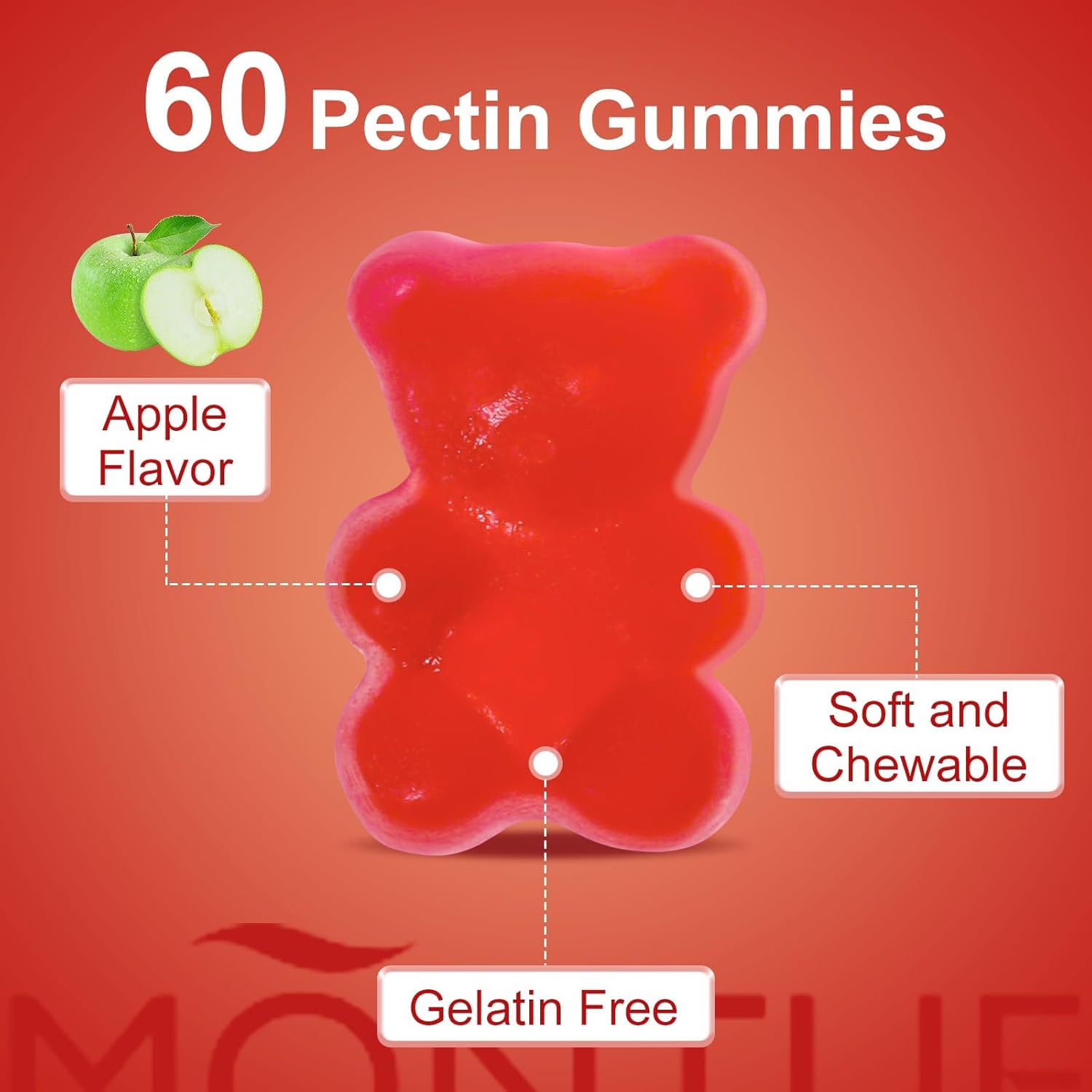 Montue NEWELLME Apple Cider Vinegar Gummies B12 Multivitamin,ACV Supplement Gummy Vitamins,Vegetarian Supplement for Women & Men,Non GMO,Support Normal Energy Levels & Gut Health 90 Gummies (90)