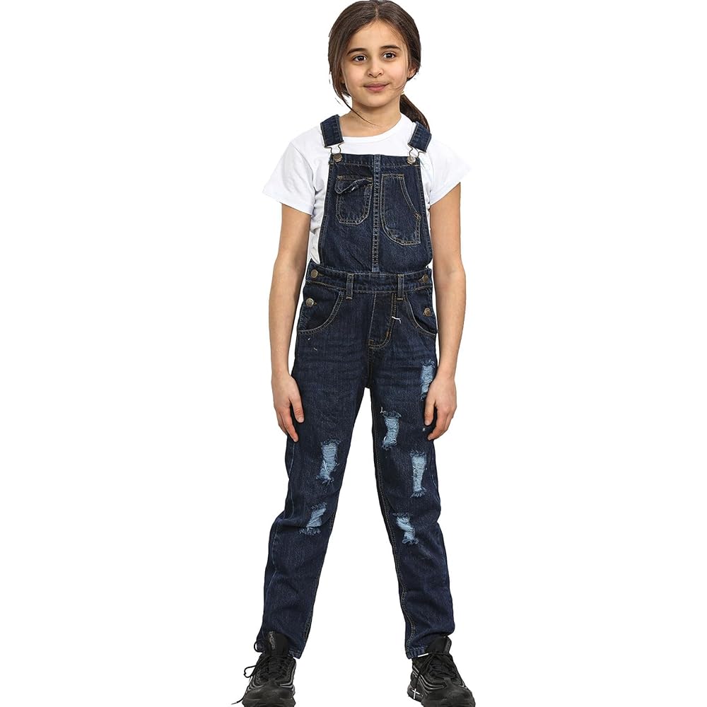 denim dangaree kidsアウター Amazon.com: Kids Girls Denim Dungaree Full Length Ripped
