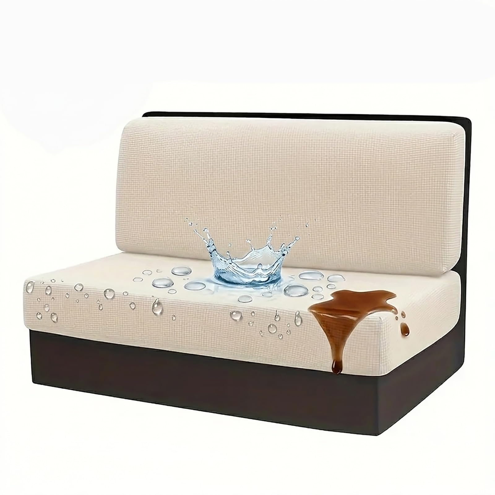 Mswborml Waterproof Camper Cushion Covers Dinette Booth 2 Piece