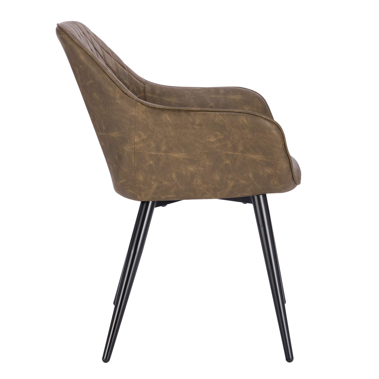 Robas Lund Esszimmerstühle Leder Braun – 2er Set Schwingstühle Mit Edelstahlgestell (max. 130 Kg)