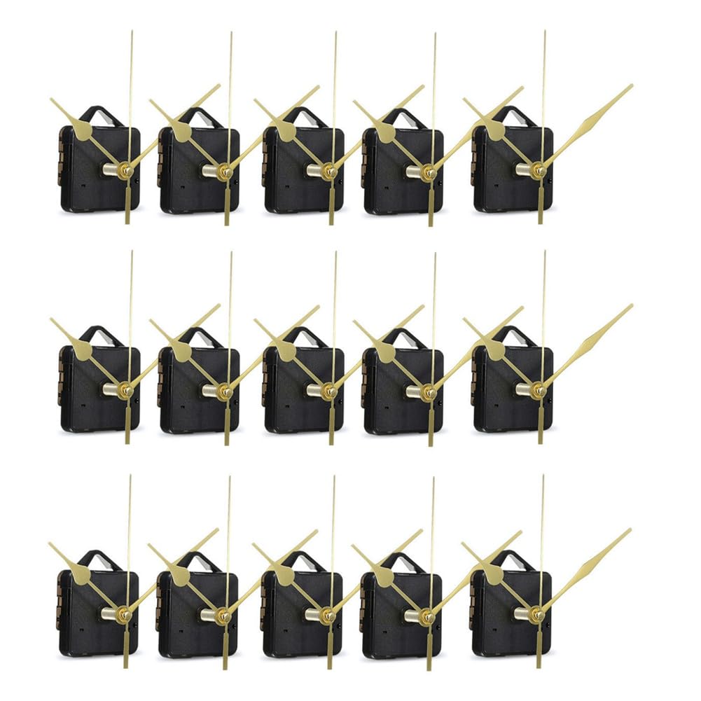 CTRLZS 15pcs DIY Silent Movement Spindle Hands Minute Wall Quartz Clock Movement Mechanism Repair Tools Clock Mechanism Kits