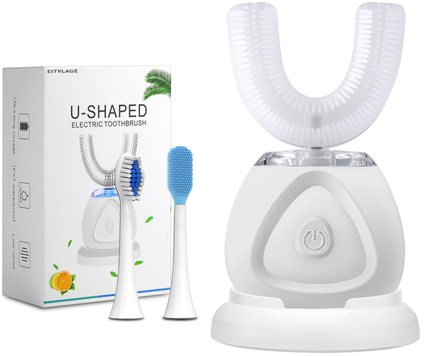 360 Ultrasonic Toothbrush, Automatic Toothbrushes Auto Sonic Tooth Brush, Teeth whitening Brush with Timer & Wireless Charging 360° Ultrasonic Electric Toothbrush for Adult