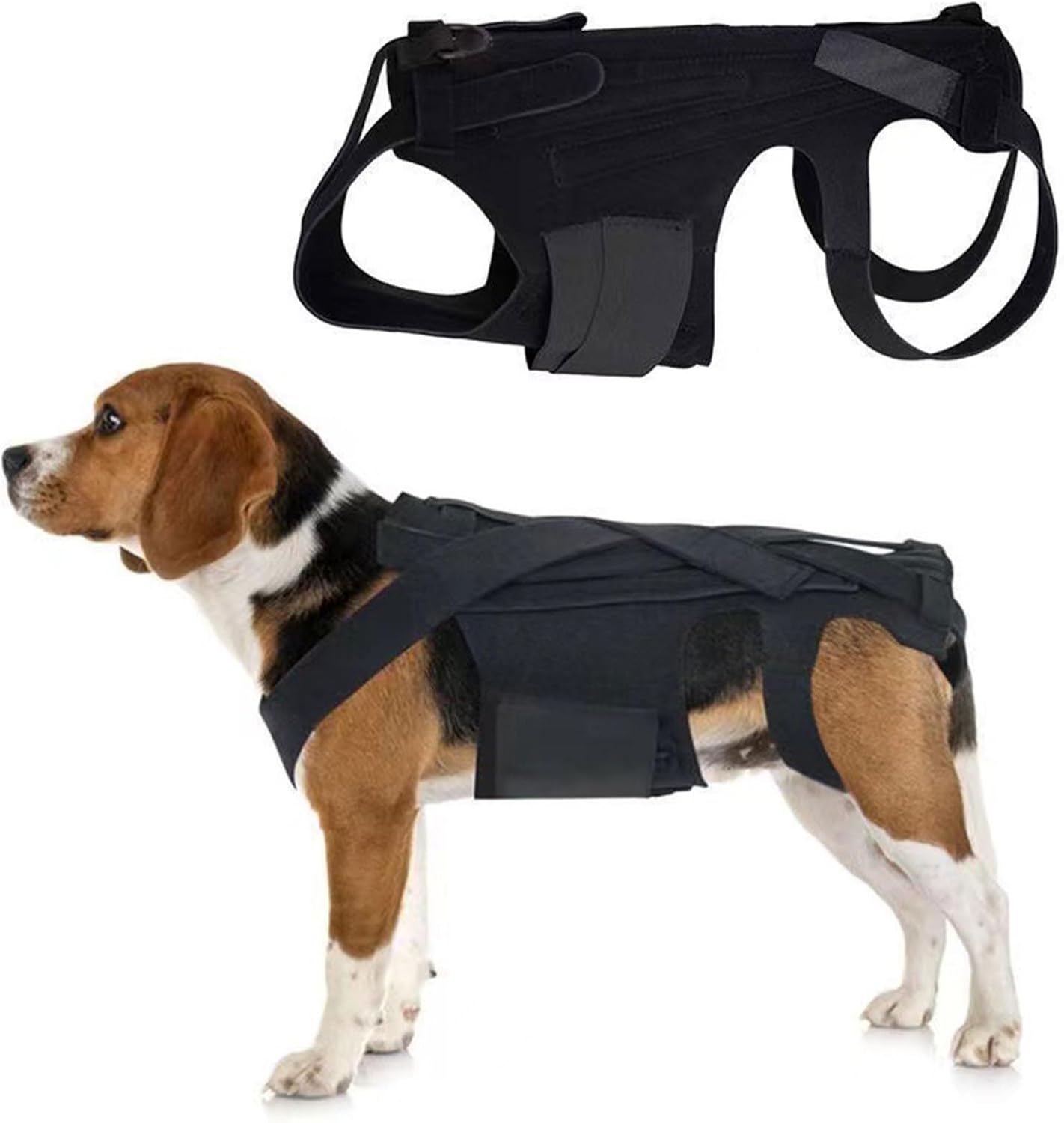 Dog Back Vest Aid and Promote Comfort Adjustable Straps Supporting Vest Flexible and Lightweight Brace for Dogs Back Leg