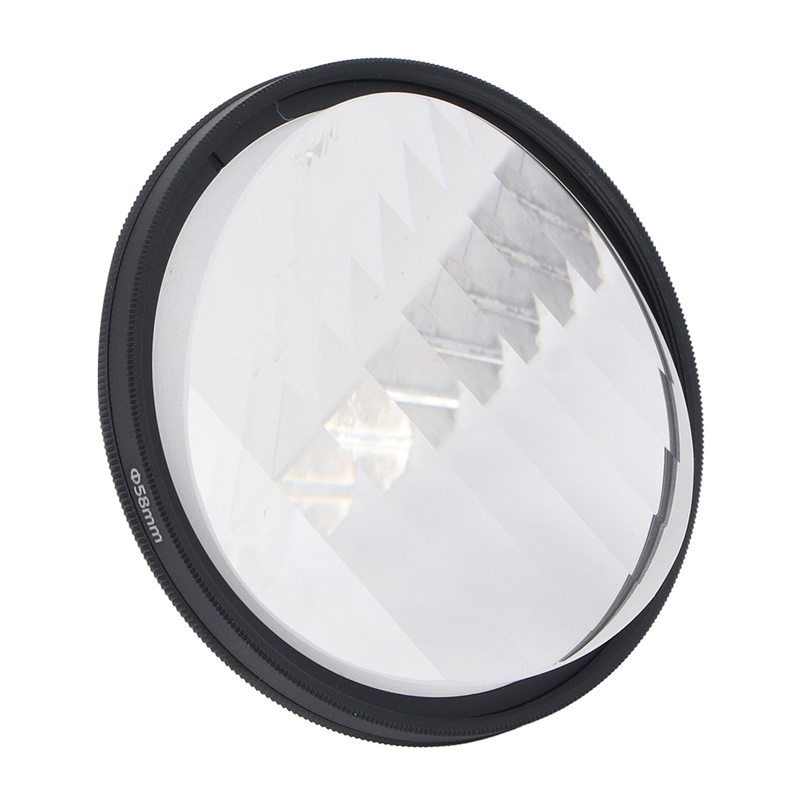 58mm Linear Glass Prism Camera Filter, Foreground Blur, Repeated Color Images, Linear Camera Lens Filter, Glass Prism Special Effects Filter Photography Camera Lens Accessories (58mm)