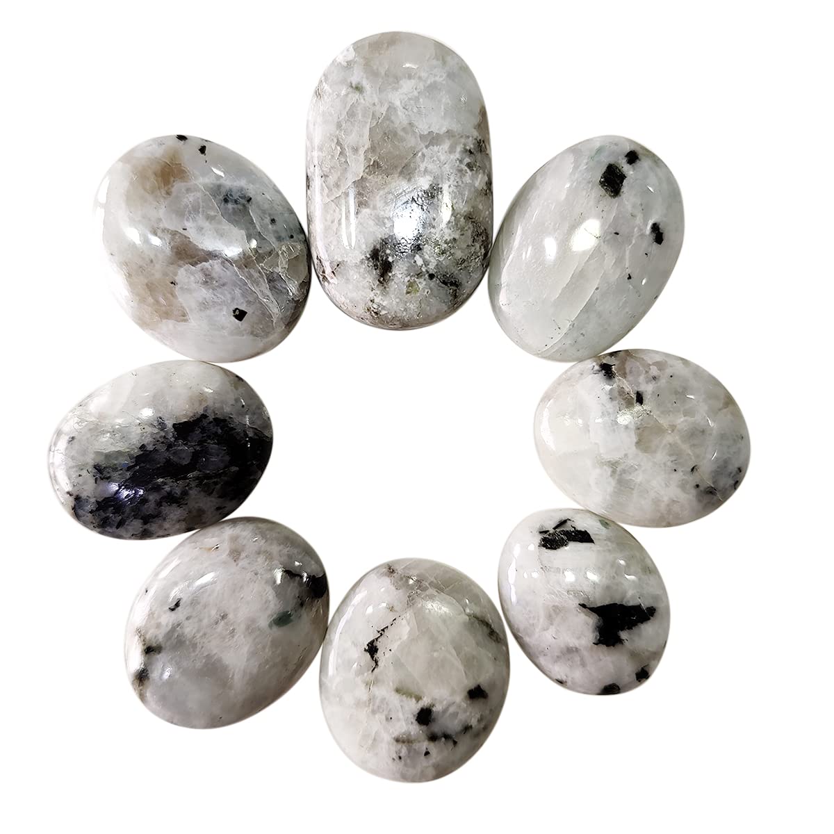 Rainbow Moonstone Crystal Palm Stone for Intuition & Emotional Balance | Natural Healing Crystal Gemstone for Meditation, Reiki & Vastu for Home | Spiritual Decorative Stone for Home Decor & Gifting 4