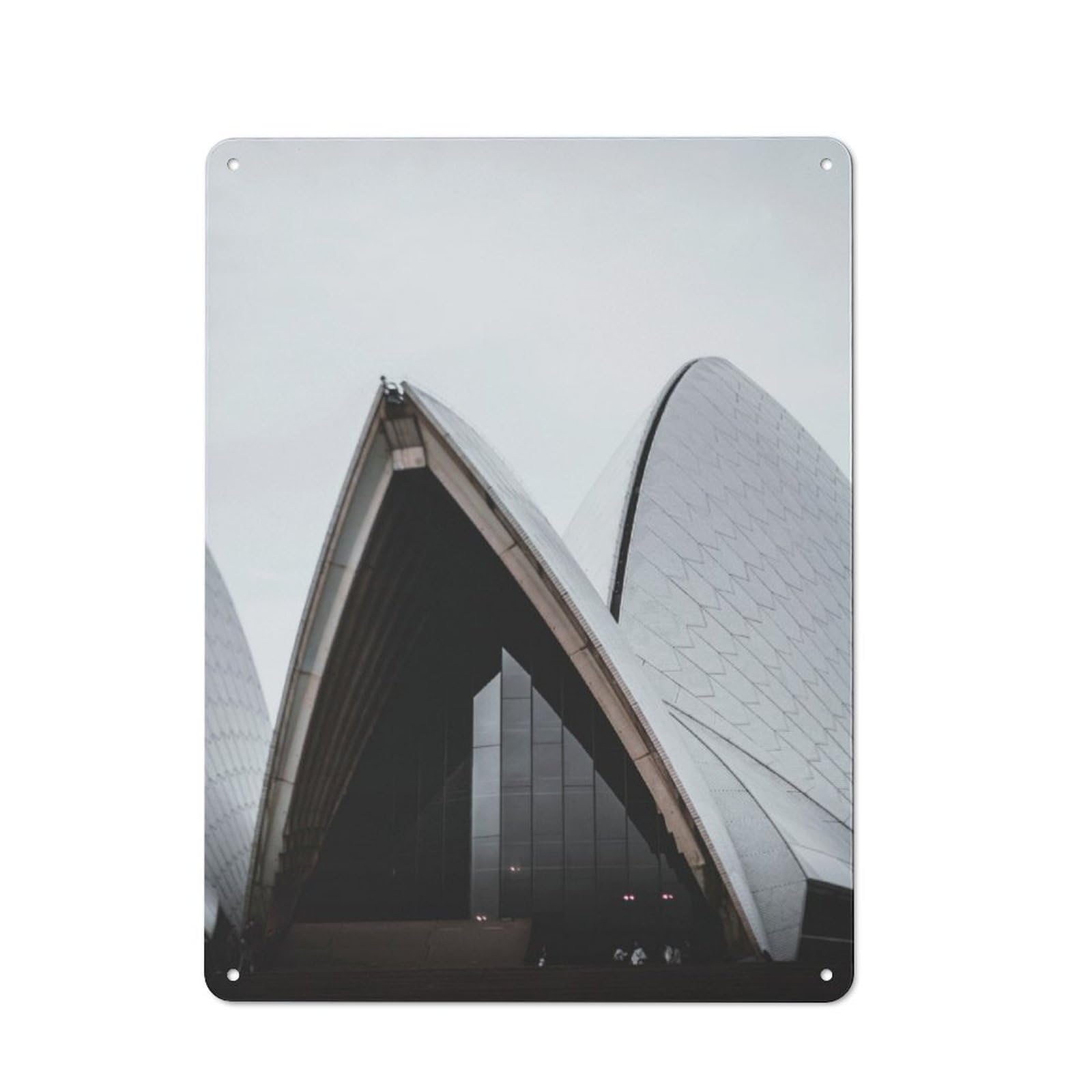 Metal Wall Plaque with Sydney Design 40x30cm, Old Fashioned Vintage Wall Decor for Living Room, Hallway, Kitchen Or Cafe