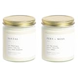 Santal and Fern & Moss Minimalist Candle Bundle
