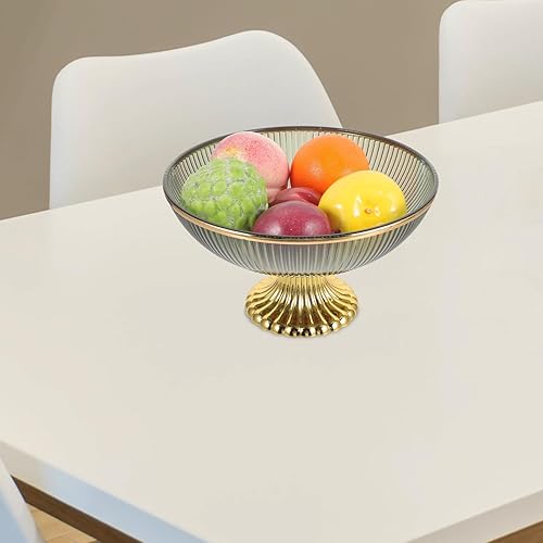 Miniatura 7 de Yardwe Tazón decorativo de frutas cuenco de aperitivos con patas Bandeja de servir de frutas Plato de caramelo Plato de galletas Soporte de pastel