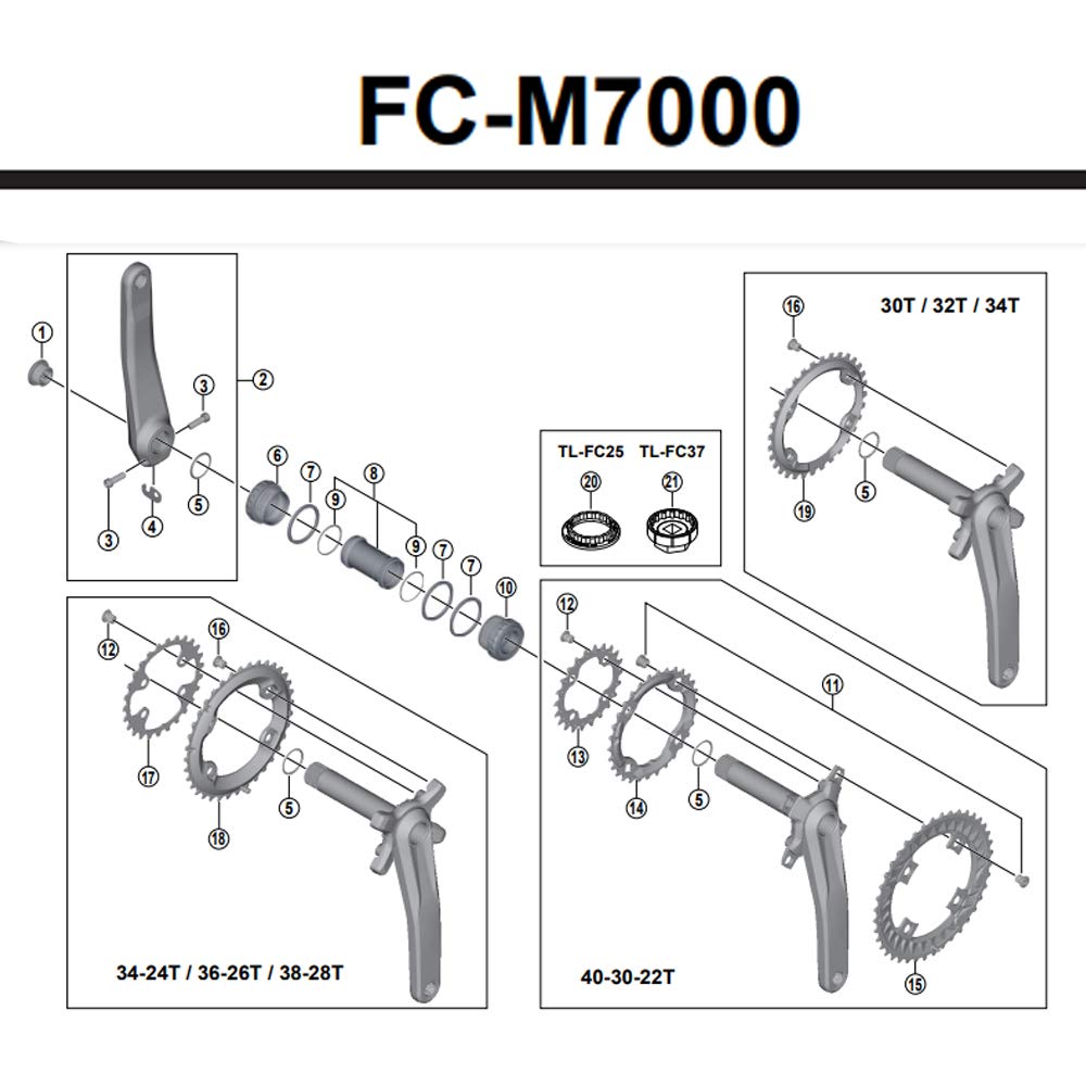 Chainring 34T-BB For 34-24T FC-M7000-2