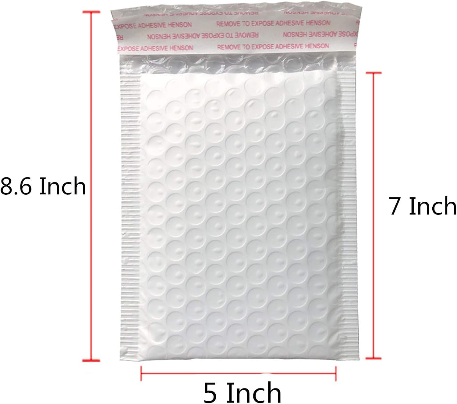 Sobres acolchados de burbujas de polietileno blanco de 5 x 7 pulgadas, bolsas de envío autosellantes, paquete de 100