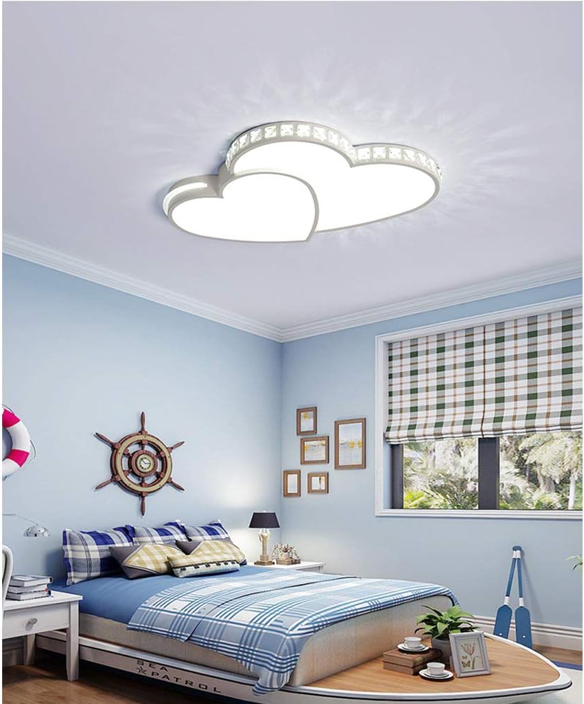 Ceiling Light LED Bedroom Lamp Modern Flush Mount Fixtures Chic Love Design Chandelier Metal Acrylic Shade Nursery Girl's Room Chandelier Hallway Youth Room Decorative Hanging Lamps White Light