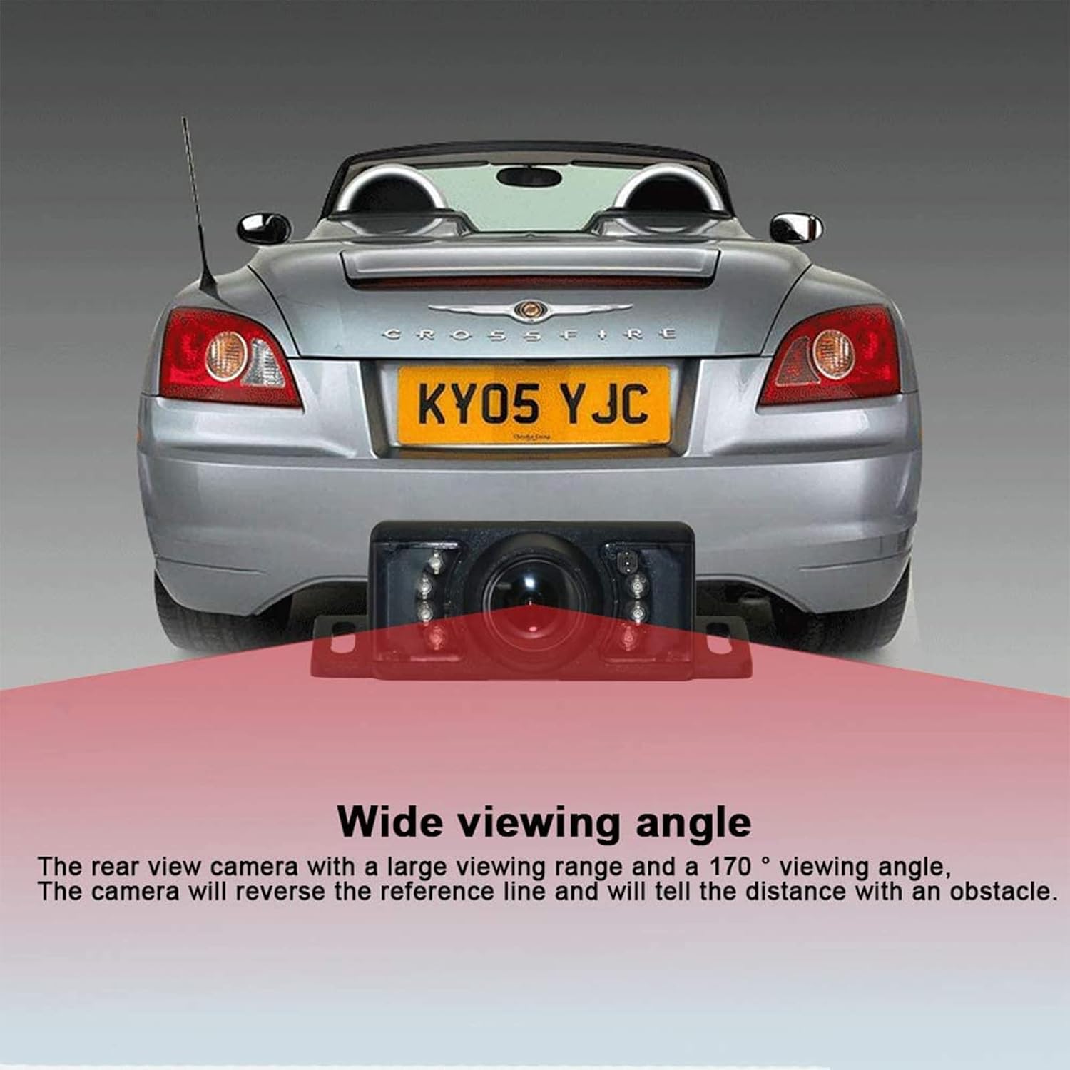 Rear View Camera, Color HD 170° Wide Angle Viewing Reverse Camera Car Backup Camera image 4