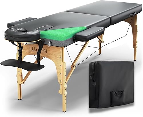 Miniatura 9 de Luxton Home Mesa de masaje de espuma de alta calidad, portátil, plegable, altura ajustable, 72 pulgadas de largo y 27 pulgadas de ancho, mesa de