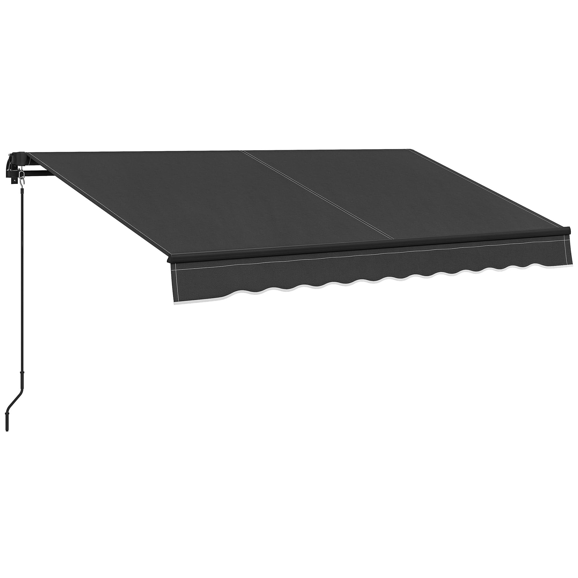 Outsunny 10' x 8' Retractable Awning Dark Gray