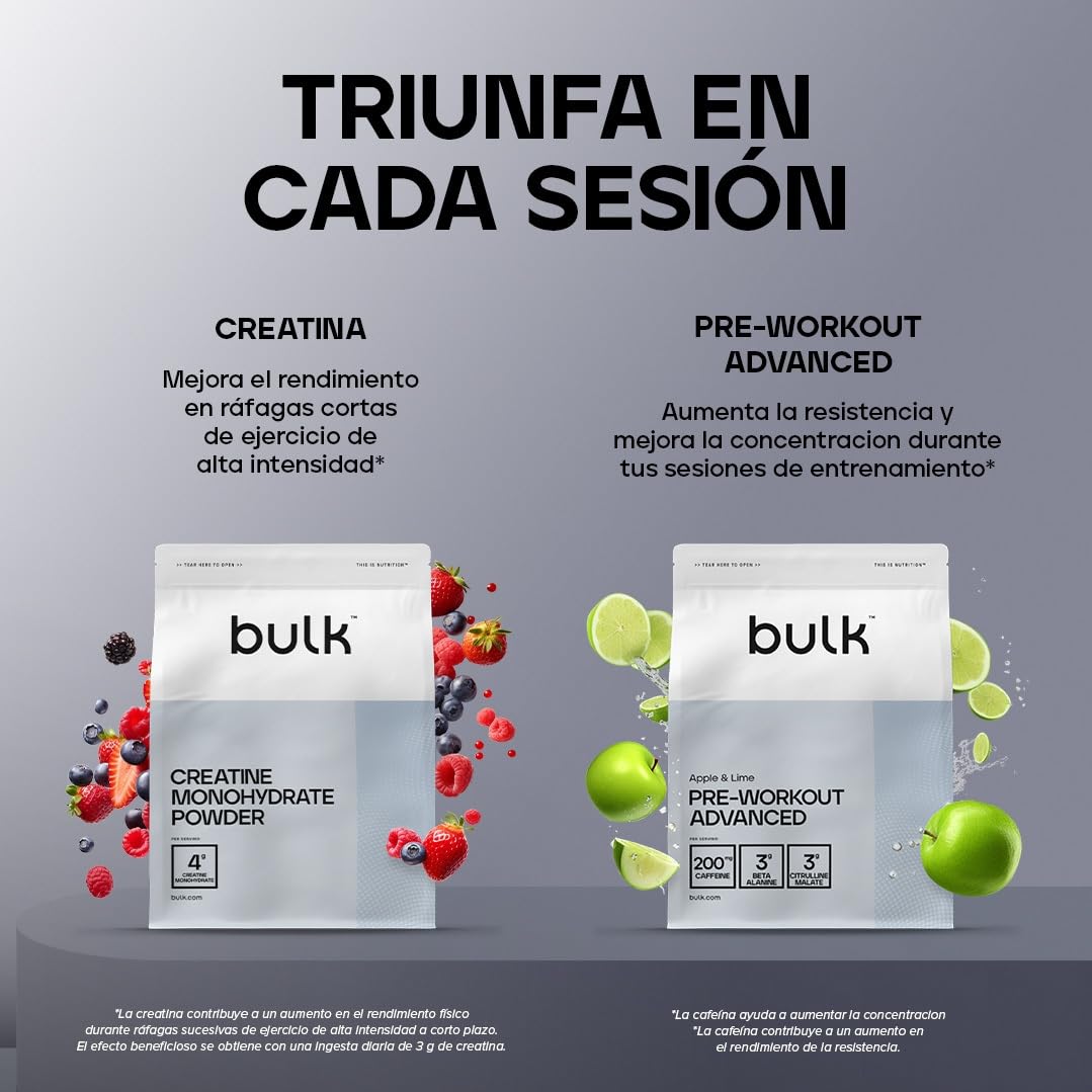 Bulk Pure Whey Proteína en Polvo, Vanilla, 23g Proteína y 5g BCAA por ración, Batido de Whey Concentrado, Bajo en azúcar, Favorece el crecimiento y la recuperación muscular, 1kg