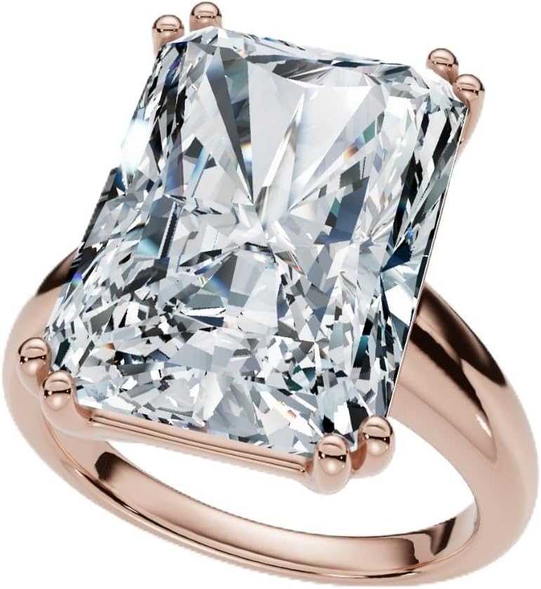 P3 POMPEII3 Pompeii Certified 7Ct Radiant Cut Diamond Engagement Ring 14k Gold Lab Grown (G/H,VS1-VS2)