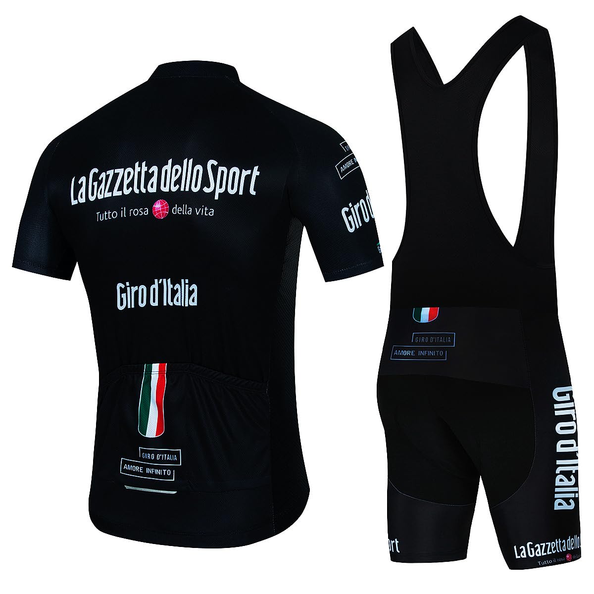Hombre Jersey de Ciclismo Maillot Ropa Manga Corta para Bicicleta Verano Cycling Conjunto con Pantalones Cortos