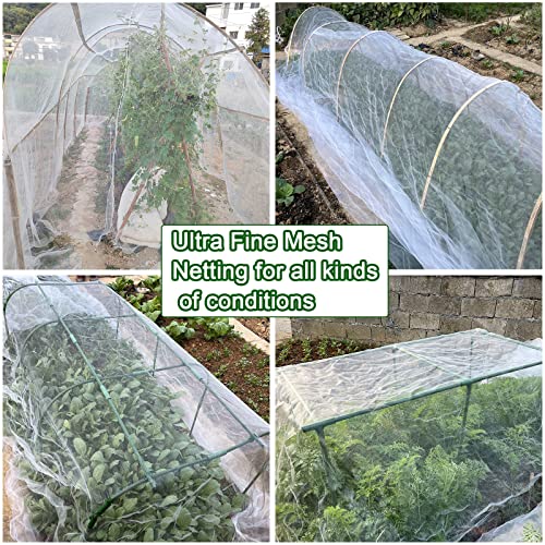 Image of Garden Netting for Veg Patch Fine Mesh, 3x6m Insect Protection Net, Garden Vegetable Plant Protect Netting, Anti Bird Butterfly Netting, Tunnel Fine Mesh for Flowers Crops Fruits Greenhouse