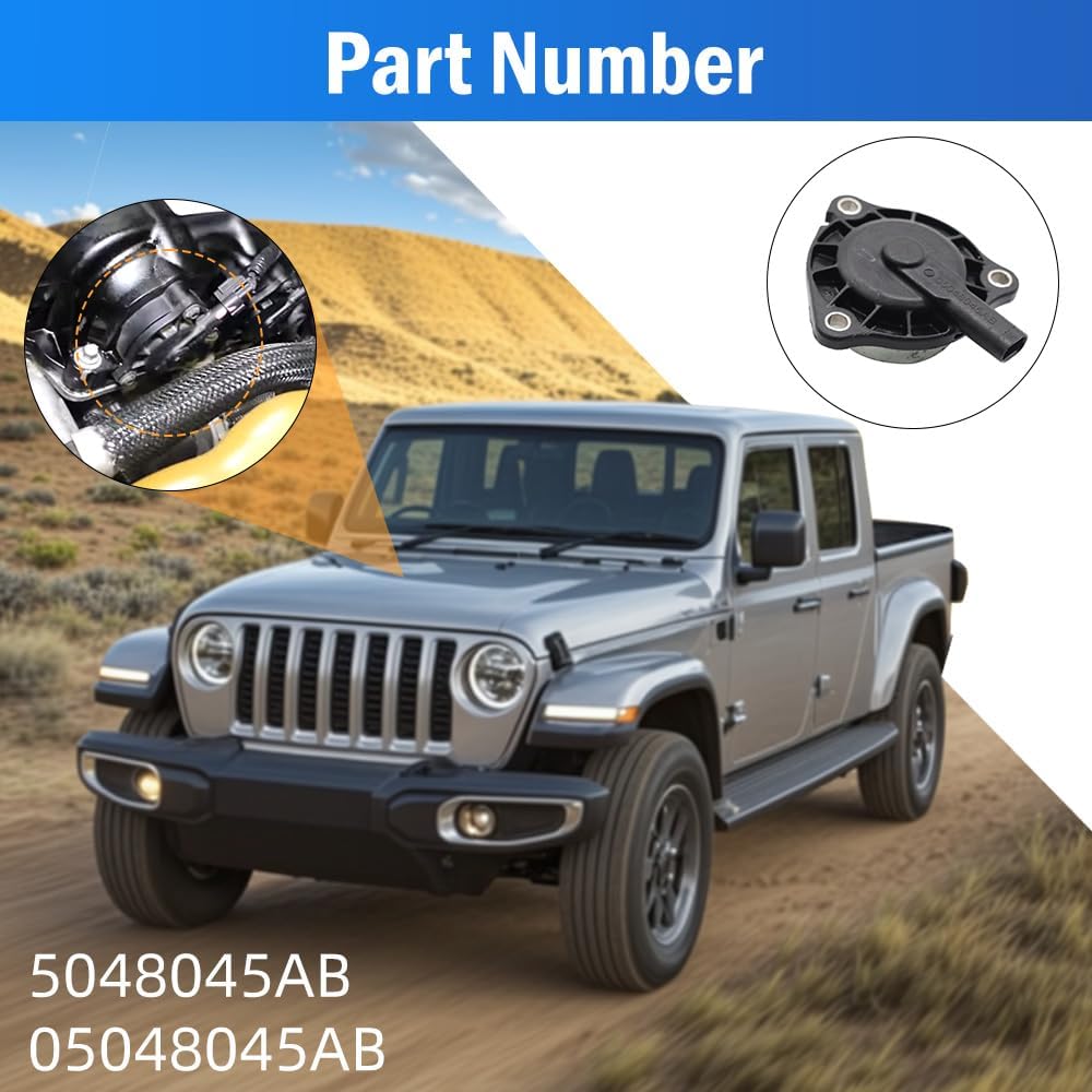 VVT Solenoid Camshaft Phaser Actuator Sensor, 5048045AB/05048045AB, Compatible with Dodge Durango Compatible with Jeep Cherokee Gladiator, Engine Cam Phaser Actuator Position Sensor, 2PCS