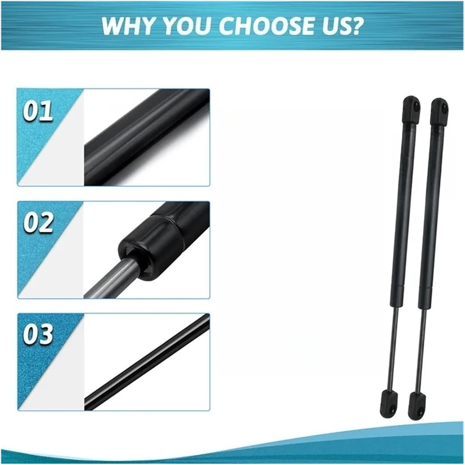 2pcs/set Car Front Engine Hood Lift Support Gas Struts Accessories Compatible For Ford F-150 1995 1996 1997 1998 1999 2000 2001 2002 2003