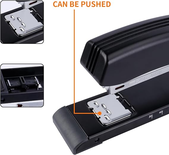 Eagle Heavy Duty Long Reach Stapler - 12-inch Reach, 10-Sheet Capacity for Booklets, Magazines, Pamphlets, and Large Documents