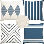 RABUSOFA Fall Outdoor Pillow Covers 16x16 Inch Set of 4,Waterproof Throw Pillow Covers,Outdoor Decor Pillows,Boho Farmhouse Decroaions Cushion for Sofa Couch Patio Furniture Rust (Rust, 16"X16")