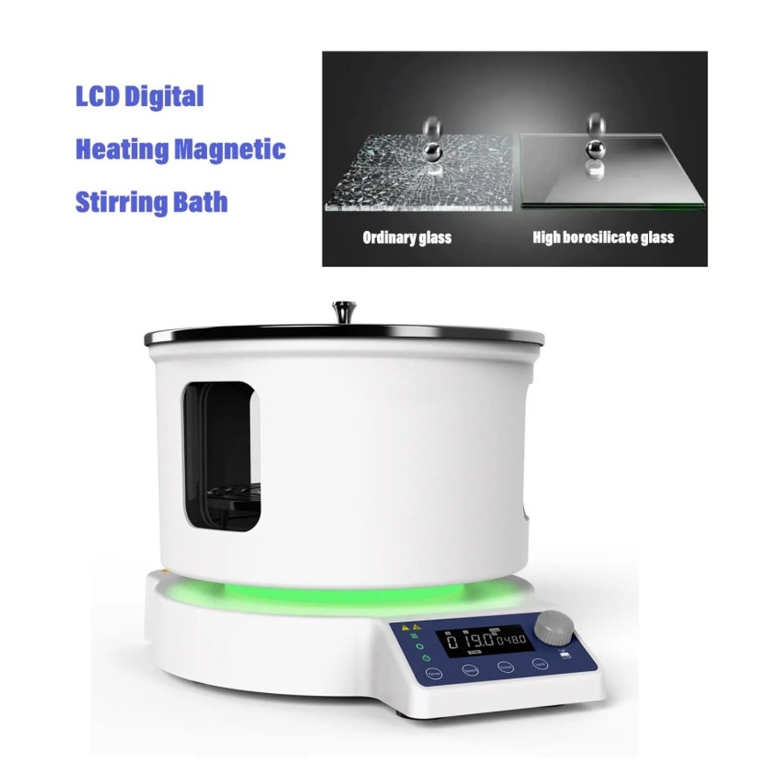 LCD Cyfrowa Grzałka Magnetyczna Z Mieszadłem 3L/5L Laboratoryjna Łaźnia Wodna Olejowym 220℃ Wydajne Ogrzewanie(MS-H220-V3 3L)