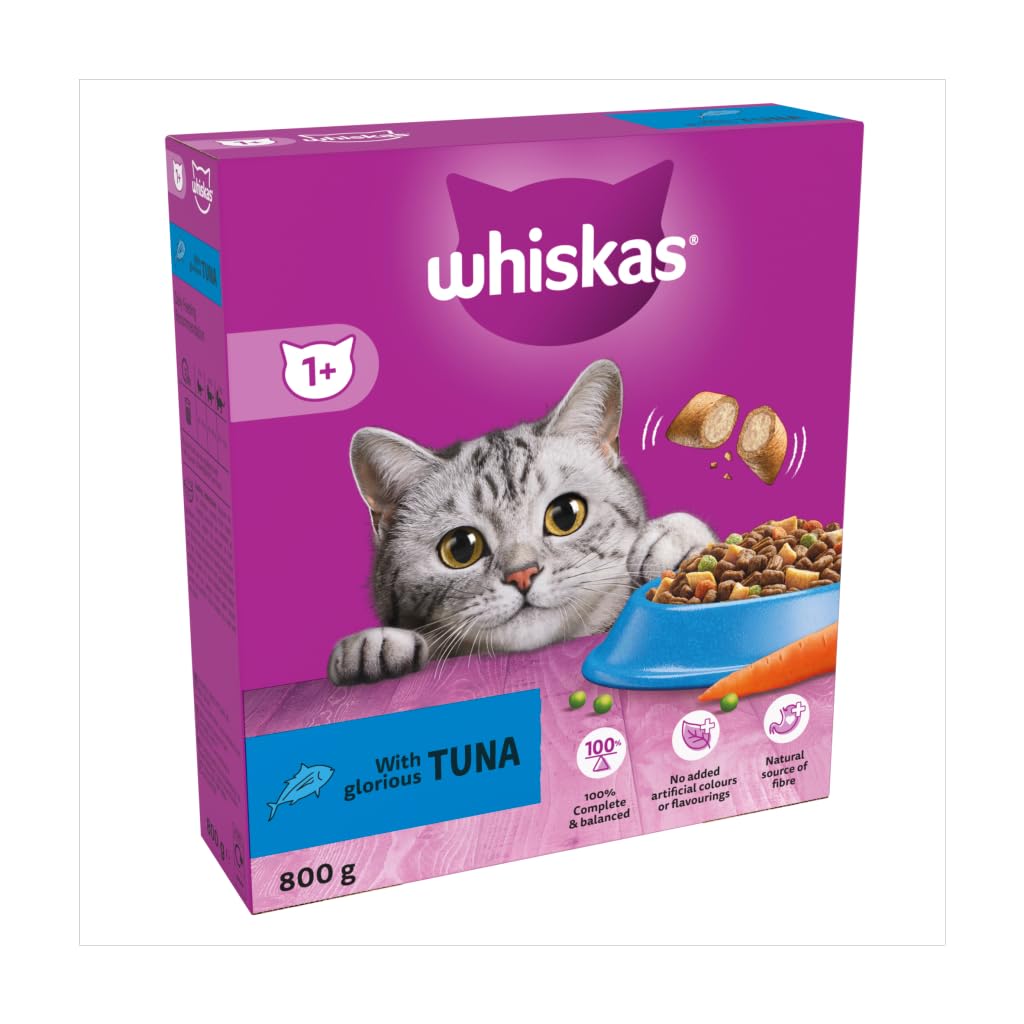 WHISKAS 1+ Cat Complete Dry with Tuna 800g