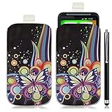 Housse coque étui pochette pour HTC Desire HD avec motif HF05 + Stylet luxe