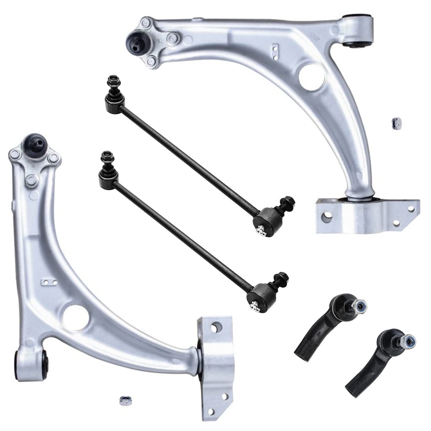 Detroit Axle - 6pc Front End Control Arms Kit for 2006-2010 Passat 2 Lower