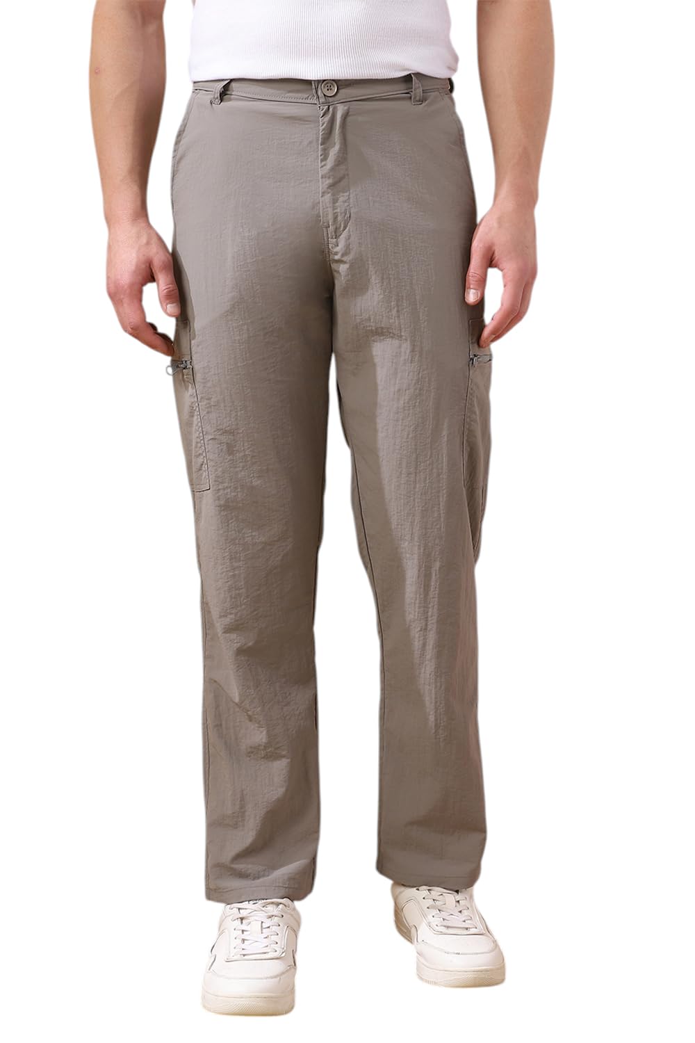 dennis lingo Men Solid Nylon Mid Rise Straight fit Cargo Trouser-picture-20