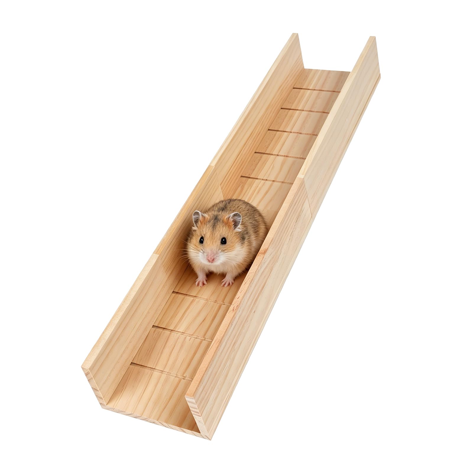 Hamster Ramp Ladder Guinea Pig Climbing Ramp Bridge Wooden Pets Bridge Toys Accessories for Small Animals Hamsters Guinea Pigs Squirrels Chinchillas Rats, Foldable (80 * 17 * 6.2cm)