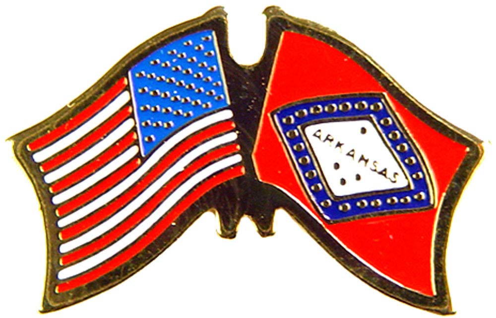 Drapeau Arkansas USA 2,5 cm épinglette et badge chapeau