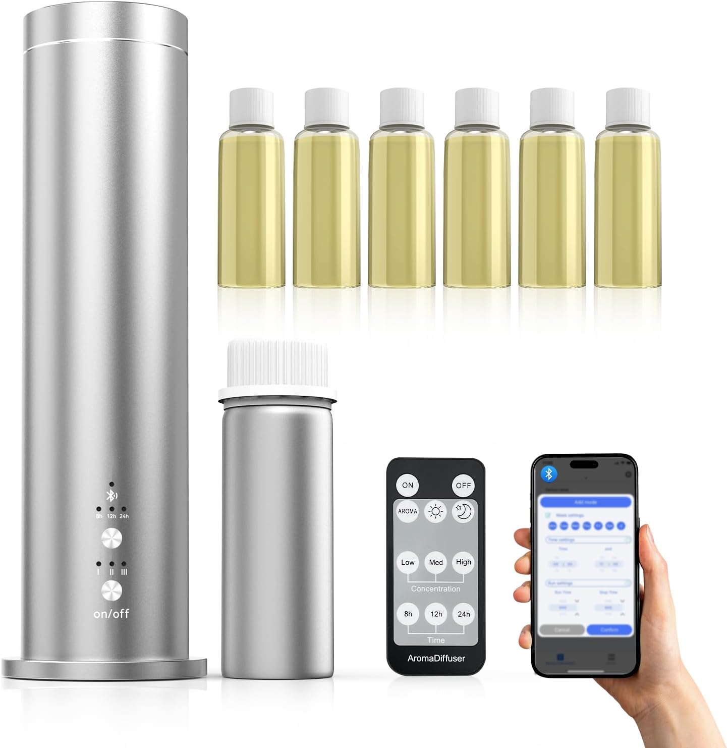 Difusor de Aromas Eléctrico Hijoc 2000ft² Control Remoto y App Incluye Aceites