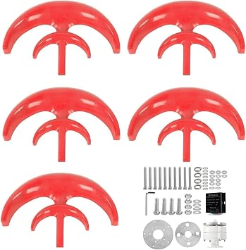 1500W Vertical Axis Wind Turbines Generator Kit, 12V 24V 48V Lantern 5 Blades Wind Turbines Motor Kit with Charge Controller, for Boats, Terraces, Cabins, Mobile Homes