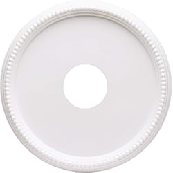 Placas Decorativas Techo Westinghouse Lighting Finish Ceiling Medallion 77733 Rosetón para techo con acabado blanco y borde de cuentas 40 cm, 40.00 cm