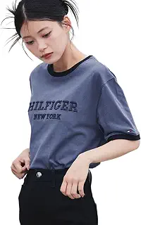 [トミーヒルフィガー] オンライン限定【ユニセックス】 モノタイプリンガーTシャツ XM03813