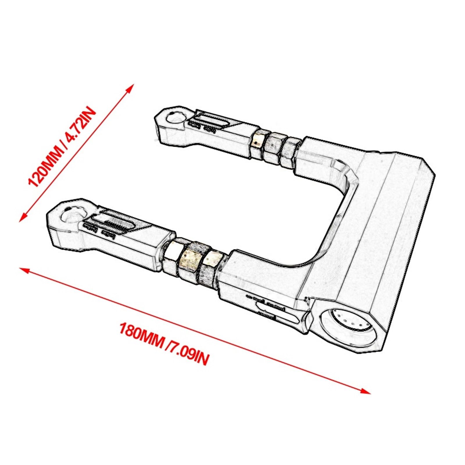Kit de biellettes de Suspension CNC for Moto, Compatible avec Les modèles S1000RR, S1000XR et S1000R 2013, 2014, 2015, 2016 et 2020. Kit de Suspension réglable.(Gray)
